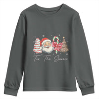 Funny Tis The Season Christmas Youth Sweatshirt Xmas Holiday Family Matching Santa Xmas Tree - Wonder Print Shop