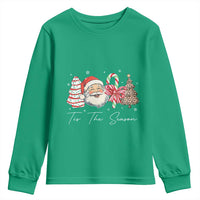 Funny Tis The Season Christmas Youth Sweatshirt Xmas Holiday Family Matching Santa Xmas Tree - Wonder Print Shop