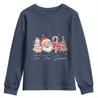 Funny Tis The Season Christmas Youth Sweatshirt Xmas Holiday Family Matching Santa Xmas Tree - Wonder Print Shop