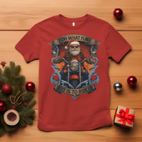 Funny Christmas Motorcycle Santa T Shirt Oh What Fun It Is To Ride Xmas Biker - Wonder Print Shop