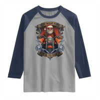 Funny Christmas Motorcycle Santa Raglan Shirt Oh What Fun It Is To Ride Xmas Biker - Wonder Print Shop