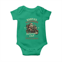 Funny Christmas Motorcycle Biker Baby Onesie Santas Sleighers Motorcycle Club Decking The Halls - Wonder Print Shop