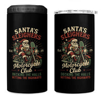 Funny Christmas Motorcycle Biker 4 in 1 Can Cooler Tumbler Santas Sleighers Motorcycle Club Decking The Halls - Wonder Print Shop