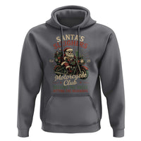 Funny Christmas Motorcycle Biker Hoodie Santas Sleighers Motorcycle Club Decking The Halls - Wonder Print Shop