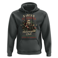 Funny Christmas Motorcycle Biker Hoodie Santas Sleighers Motorcycle Club Decking The Halls - Wonder Print Shop