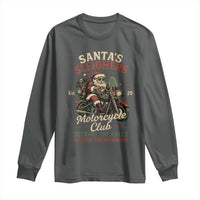 Funny Christmas Motorcycle Biker Long Sleeve Shirt Santas Sleighers Motorcycle Club Decking The Halls - Wonder Print Shop