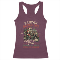Funny Christmas Motorcycle Biker Racerback Tank Top Santas Sleighers Motorcycle Club Decking The Halls - Wonder Print Shop