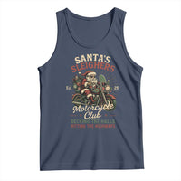 Funny Christmas Motorcycle Biker Tank Top Santas Sleighers Motorcycle Club Decking The Halls - Wonder Print Shop