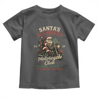 Funny Christmas Motorcycle Biker Toddler T Shirt Santas Sleighers Motorcycle Club Decking The Halls - Wonder Print Shop