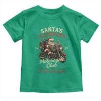 Funny Christmas Motorcycle Biker Toddler T Shirt Santas Sleighers Motorcycle Club Decking The Halls - Wonder Print Shop
