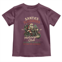 Funny Christmas Motorcycle Biker Toddler T Shirt Santas Sleighers Motorcycle Club Decking The Halls - Wonder Print Shop