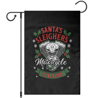 Christmas Motorcycle Biker Garden Flag Santas Sleighers Motorcycle Club - Wonder Print Shop
