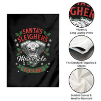 Christmas Motorcycle Biker Garden Flag Santas Sleighers Motorcycle Club - Wonder Print Shop
