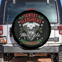 Christmas Motorcycle Biker Spare Tire Cover Santas Sleighers Motorcycle Club - Wonder Print Shop