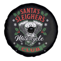 Christmas Motorcycle Biker Spare Tire Cover Santas Sleighers Motorcycle Club - Wonder Print Shop