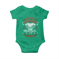 Christmas Motorcycle Biker Baby Onesie Santas Sleighers Motorcycle Club - Wonder Print Shop