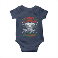 Christmas Motorcycle Biker Baby Onesie Santas Sleighers Motorcycle Club - Wonder Print Shop