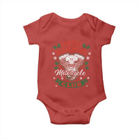 Christmas Motorcycle Biker Baby Onesie Santas Sleighers Motorcycle Club - Wonder Print Shop