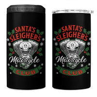 Christmas Motorcycle Biker 4 in 1 Can Cooler Tumbler Santas Sleighers Motorcycle Club - Wonder Print Shop
