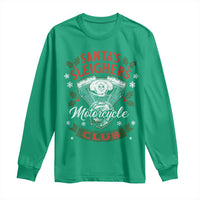 Christmas Motorcycle Biker Long Sleeve Shirt Santas Sleighers Motorcycle Club - Wonder Print Shop