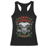 Christmas Motorcycle Biker Racerback Tank Top Santas Sleighers Motorcycle Club - Wonder Print Shop