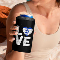 I Love Israel Jewish Gifts Star of David Israeli 4 in 1 Can Cooler Tumbler - Wonder Print Shop