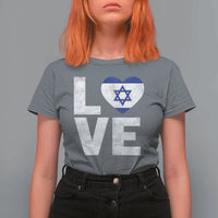 I Love Israel Jewish Gifts Star of David Israeli T Shirt For Women - Wonder Print Shop