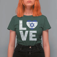 I Love Israel Jewish Gifts Star of David Israeli T Shirt For Women - Wonder Print Shop