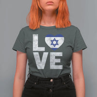 I Love Israel Jewish Gifts Star of David Israeli T Shirt For Women - Wonder Print Shop