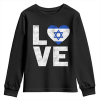 I Love Israel Jewish Gifts Star of David Israeli Youth Sweatshirt - Wonder Print Shop