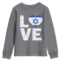 I Love Israel Jewish Gifts Star of David Israeli Youth Sweatshirt - Wonder Print Shop