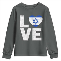 I Love Israel Jewish Gifts Star of David Israeli Youth Sweatshirt - Wonder Print Shop