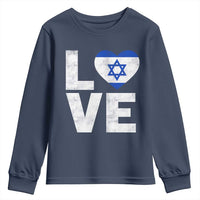 I Love Israel Jewish Gifts Star of David Israeli Youth Sweatshirt - Wonder Print Shop
