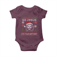 Funny Go Jesus It Is Your Birthday Baby Onesie Christian Christmas Party - Wonder Print Shop