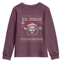 Funny Go Jesus It Is Your Birthday Youth Sweatshirt Christian Christmas Party - Wonder Print Shop