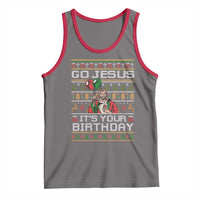 Funny Go Jesus Its Your Birthday Tank Top Christmas Christian Religious God - Wonder Print Shop
