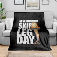 Funny Never Skip Leg Day Christmas Movie Throw Blanket Italian Leg Lamp - Wonder Print Shop