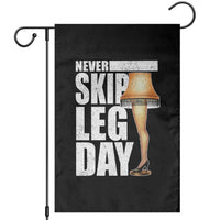 Funny Never Skip Leg Day Christmas Movie Garden Flag Italian Leg Lamp - Wonder Print Shop