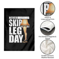 Funny Never Skip Leg Day Christmas Movie Garden Flag Italian Leg Lamp - Wonder Print Shop