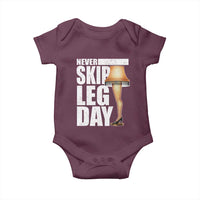 Funny Never Skip Leg Day Christmas Movie Baby Onesie Italian Leg Lamp - Wonder Print Shop