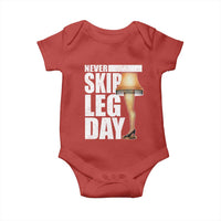Funny Never Skip Leg Day Christmas Movie Baby Onesie Italian Leg Lamp - Wonder Print Shop
