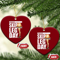 Funny Never Skip Leg Day Christmas Movie Ceramic Ornament Italian Leg Lamp - Wonder Print Shop