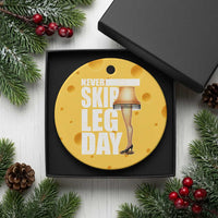 Funny Never Skip Leg Day Christmas Movie Ceramic Ornament Italian Leg Lamp - Wonder Print Shop