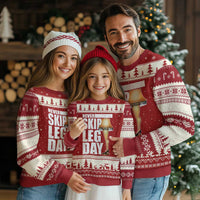 Funny Never Skip Leg Day Xmas Movie Ugly Christmas Sweater Italian Leg Lamp - Wonder Print Shop