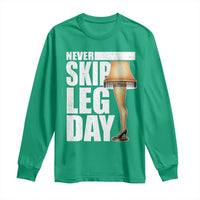 Funny Never Skip Leg Day Christmas Movie Long Sleeve Shirt Italian Leg Lamp - Wonder Print Shop