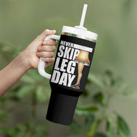 Funny Never Skip Leg Day Christmas Movie Tumbler With Handle Italian Leg Lamp - Wonder Print Shop