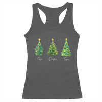Funny Subtle FDT Resist Christmas Racerback Tank Top Fraser Douglass Trojan Xmas Tree - Wonder Print Shop