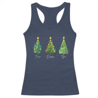 Funny Subtle FDT Resist Christmas Racerback Tank Top Fraser Douglass Trojan Xmas Tree - Wonder Print Shop