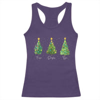 Funny Subtle FDT Resist Christmas Racerback Tank Top Fraser Douglass Trojan Xmas Tree - Wonder Print Shop
