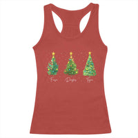 Funny Subtle FDT Resist Christmas Racerback Tank Top Fraser Douglass Trojan Xmas Tree - Wonder Print Shop